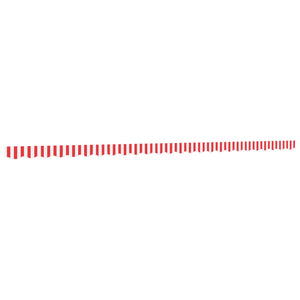 Markisenvolant Rot/Weiß Gestreift, 6 m