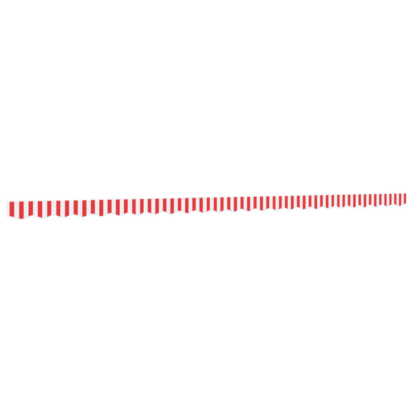 Markisenvolant Rot/Weiß Gestreift, 6 m