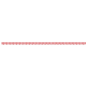 Markisenvolant Rot/Weiß Gestreift, 6 m