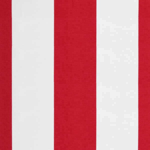 Markisenvolant Rot/Weiß Gestreift, 6 m