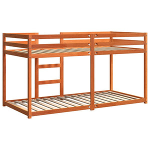 Etagenbett 80x200 cm Kiefer Massivholz Wachsbraun