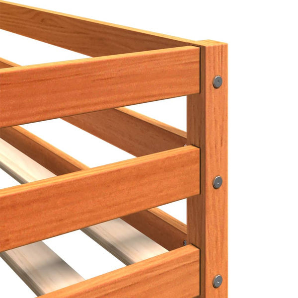 Etagenbett Kiefer 75x190 cm Wachsbraun
