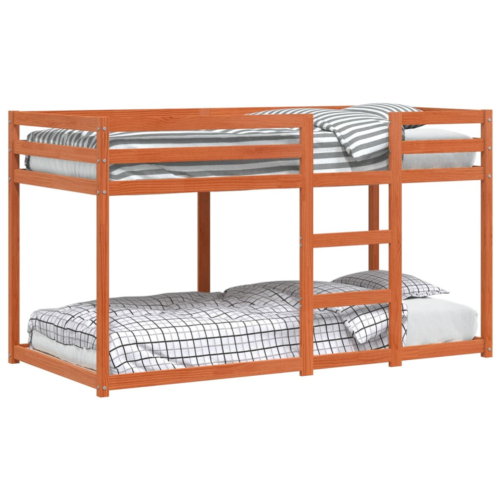 Etagenbett Wachsbraun 90x190 cm Kiefer Massivholz