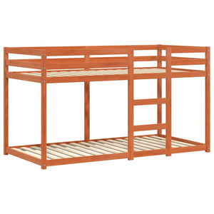 vidaXL Lit superposé marron miel 90x190 cm pin massif
