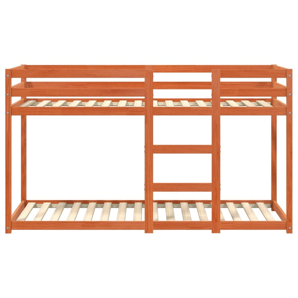 vidaXL Lit superposé marron miel 90x190 cm pin massif