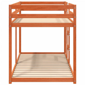 vidaXL Lit superposé marron miel 90x190 cm pin massif