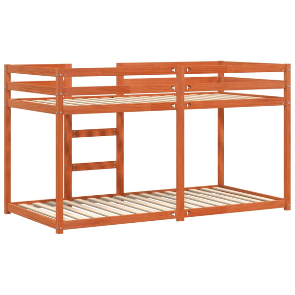 vidaXL Lit superposé marron miel 90x190 cm pin massif