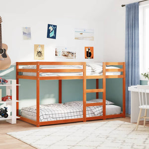 vidaXL Lit superposé marron miel 90x190 cm pin massif