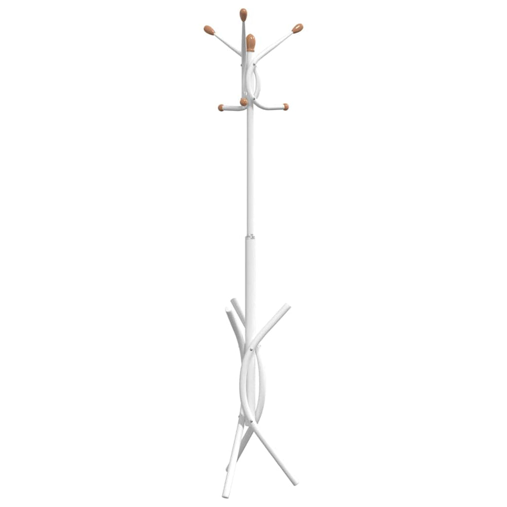 Weißer Garderobenständer aus Eisen, 176 cm