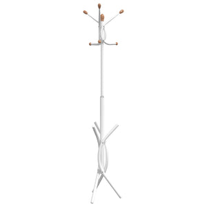 Weißer Garderobenständer aus Eisen, 176 cm