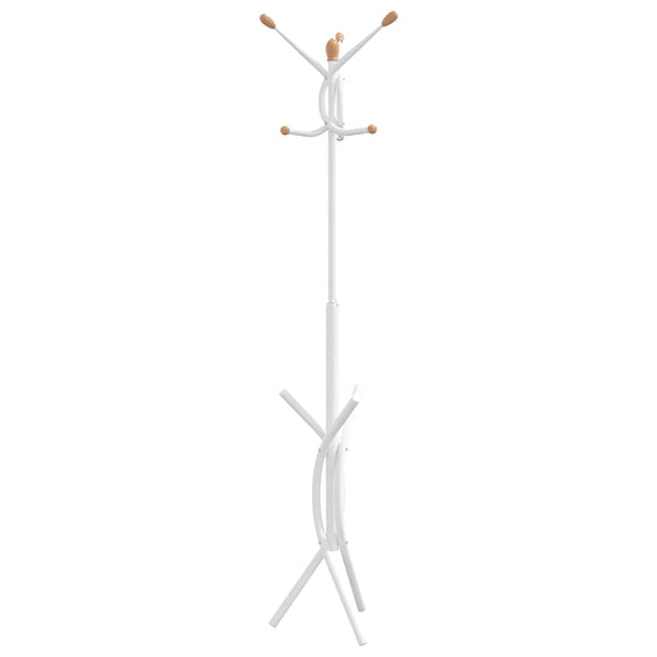 Weißer Garderobenständer aus Eisen, 176 cm