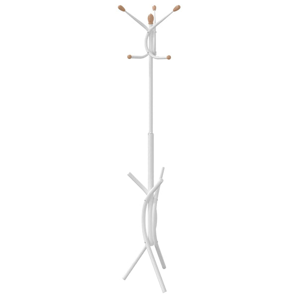 Weißer Garderobenständer aus Eisen, 176 cm