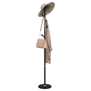 Schwarzer Garderobenständer, 175 cm