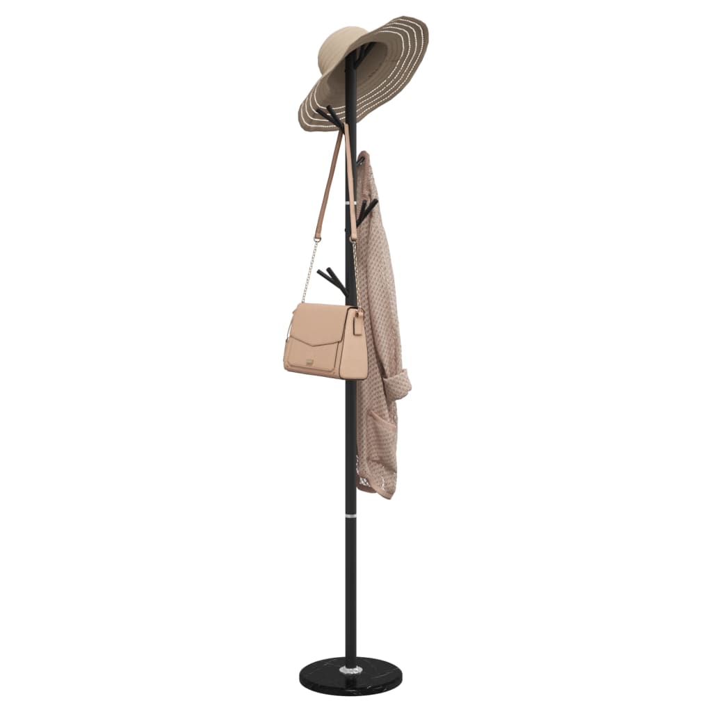 Schwarzer Garderobenständer, 175 cm