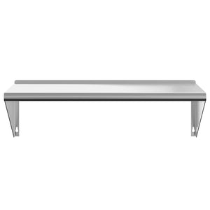 Wandregal 100x45x31 cm Silbern Edelstahl
