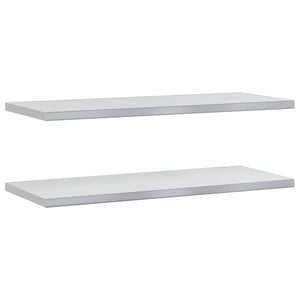 Wandregale 2 Stk. 100x40 cm Silbern Edelstahl
