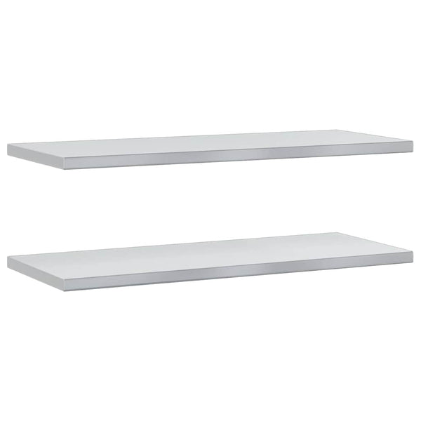 Wandregale 2 Stk. 100x40 cm Silbern Edelstahl