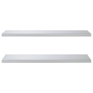 Wandregale 2 Stk. 100x40 cm Silbern Edelstahl