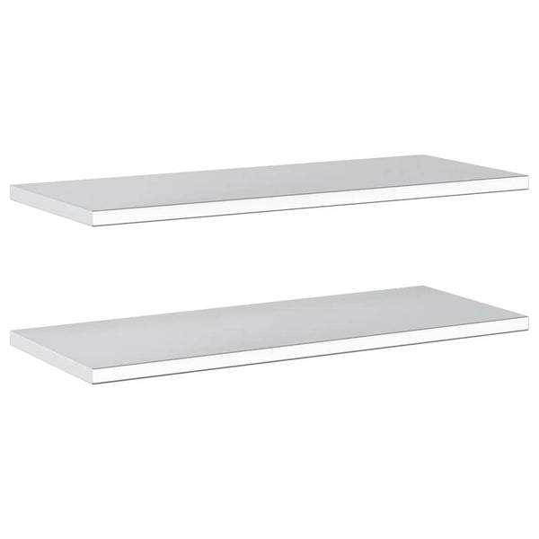 Wandregale 2 Stk. 100x40 cm Silbern Edelstahl
