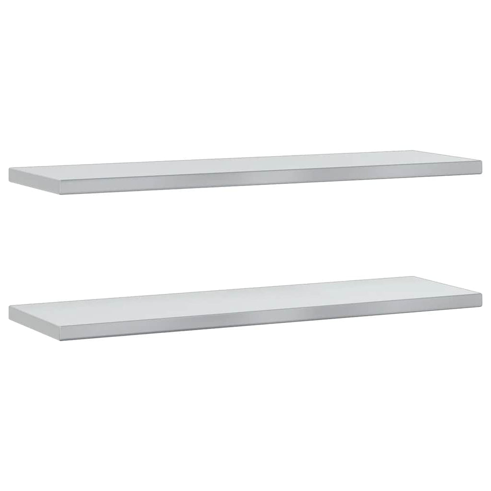Wandregale 2 Stk. 100x30 cm Silbern Edelstahl