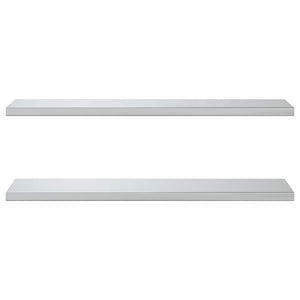 Wandregale 2 Stk. 100x30 cm Silbern Edelstahl
