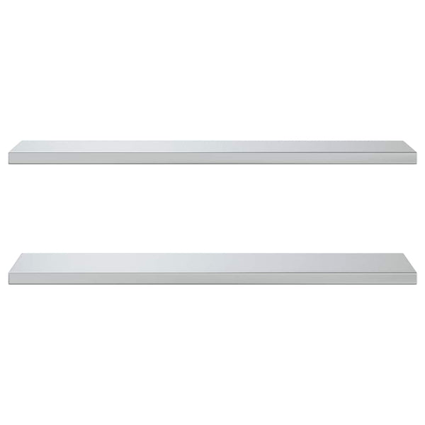 Wandregale 2 Stk. 100x30 cm Silbern Edelstahl