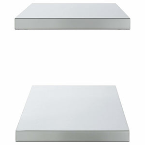 Wandregale 2 Stk. 100x30 cm Silbern Edelstahl