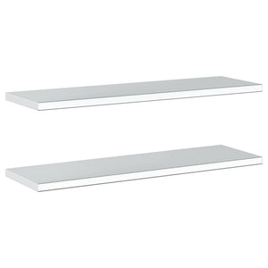 Wandregale 2 Stk. 100x30 cm Silbern Edelstahl