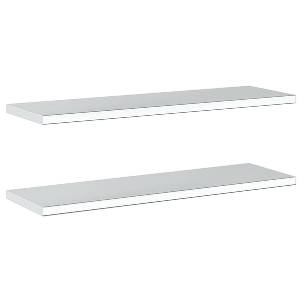 Wandregale 2 Stk. 100x30 cm Silbern Edelstahl