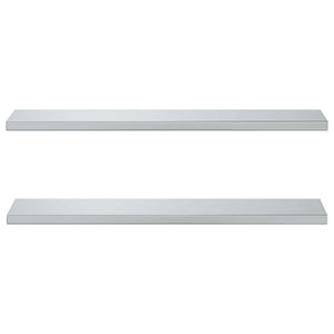 Wandregale 2 Stk. 100x23,5 cm Silbern Edelstahl
