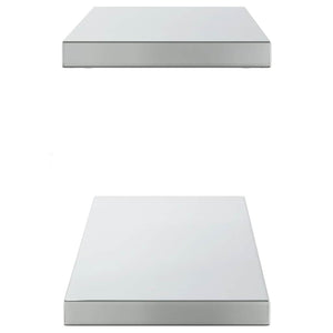 Wandregale 2 Stk. 100x23,5 cm Silbern Edelstahl