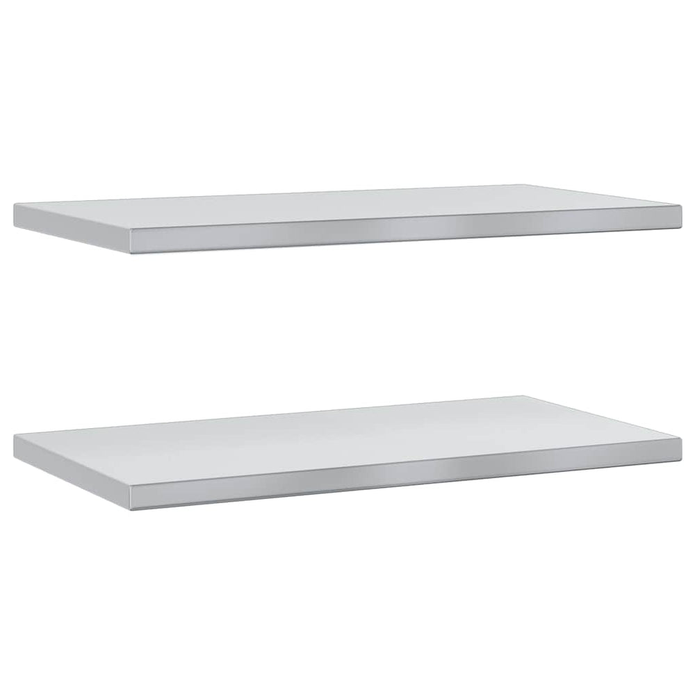 Wandregale 2 Stk. 75x40 cm Silbern Edelstahl