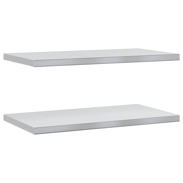 Wandregale 2 Stk. 75x40 cm Silbern Edelstahl