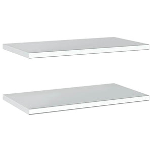 Wandregale 2 Stk. 75x40 cm Silbern Edelstahl