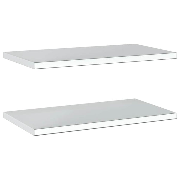 Wandregale 2 Stk. 75x40 cm Silbern Edelstahl