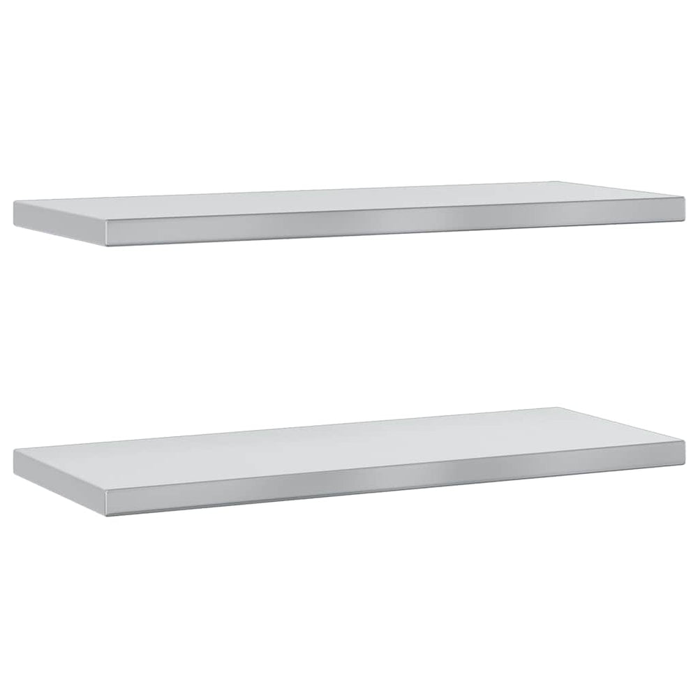Wandregale 2 Stk. 75x30 cm Silbern Edelstahl