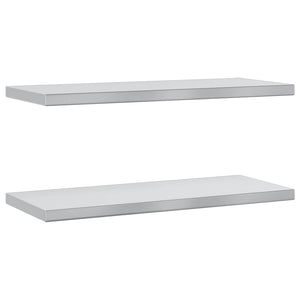 Wandregale 2 Stk. 75x30 cm Silbern Edelstahl