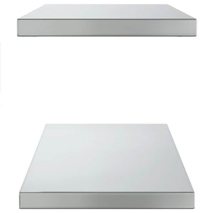 Wandregale 2 Stk. 75x30 cm Silbern Edelstahl