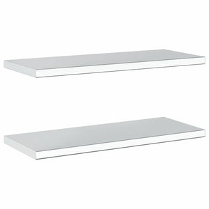 Wandregale 2 Stk. 75x30 cm Silbern Edelstahl