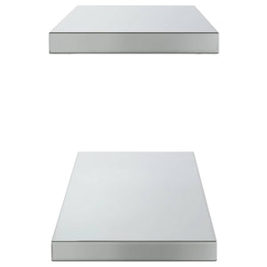 Wandregale 2 Stk. 75x23,5 cm Silbern Edelstahl