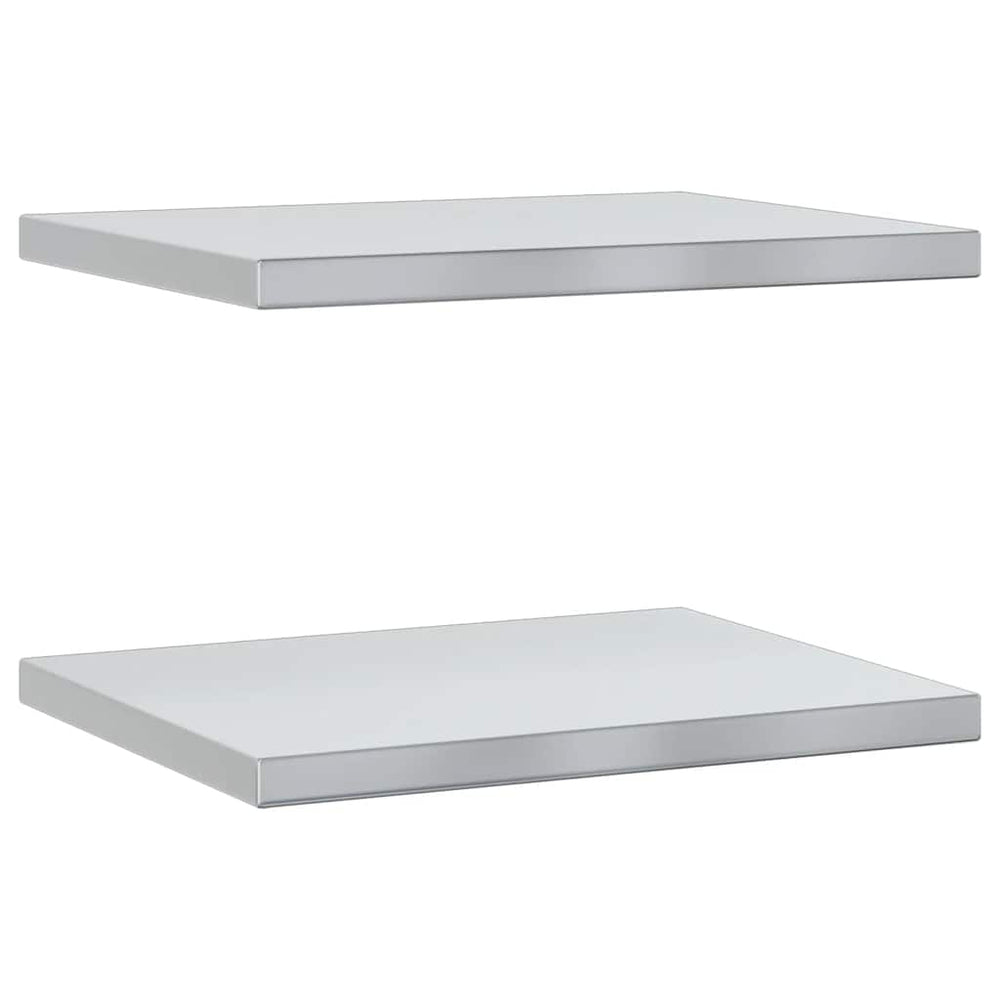 Wandregale 2 Stk. 50x40 cm Silbern Edelstahl