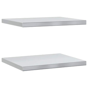 Wandregale 2 Stk. 50x40 cm Silbern Edelstahl