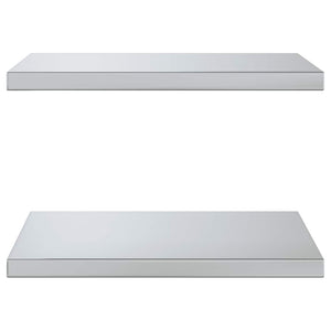 Wandregale 2 Stk. 50x40 cm Silbern Edelstahl