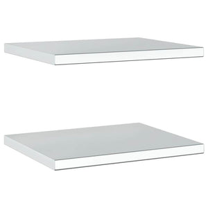 Wandregale 2 Stk. 50x40 cm Silbern Edelstahl
