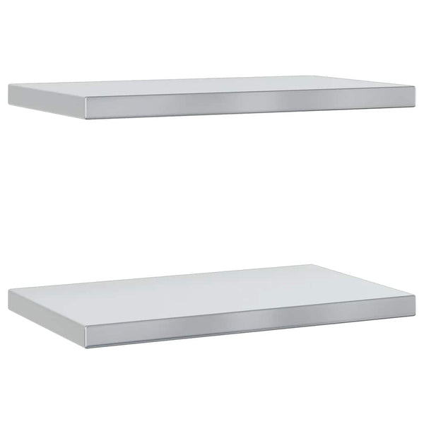 Wandregale 2 Stk. 50x30 cm Silbern Edelstahl