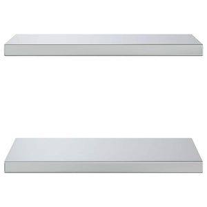 Wandregale 2 Stk. 50x30 cm Silbern Edelstahl
