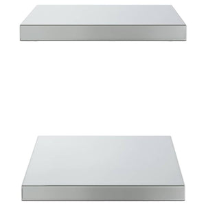 Wandregale 2 Stk. 50x30 cm Silbern Edelstahl