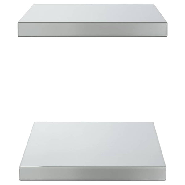 Wandregale 2 Stk. 50x30 cm Silbern Edelstahl