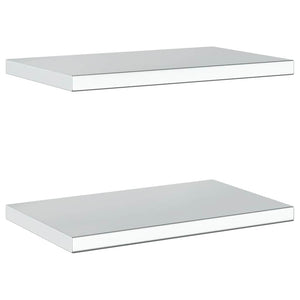 Wandregale 2 Stk. 50x30 cm Silbern Edelstahl