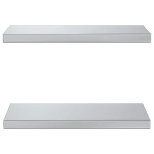 Wandregale 2 Stk. 50x23,5 cm Silbern Edelstahl